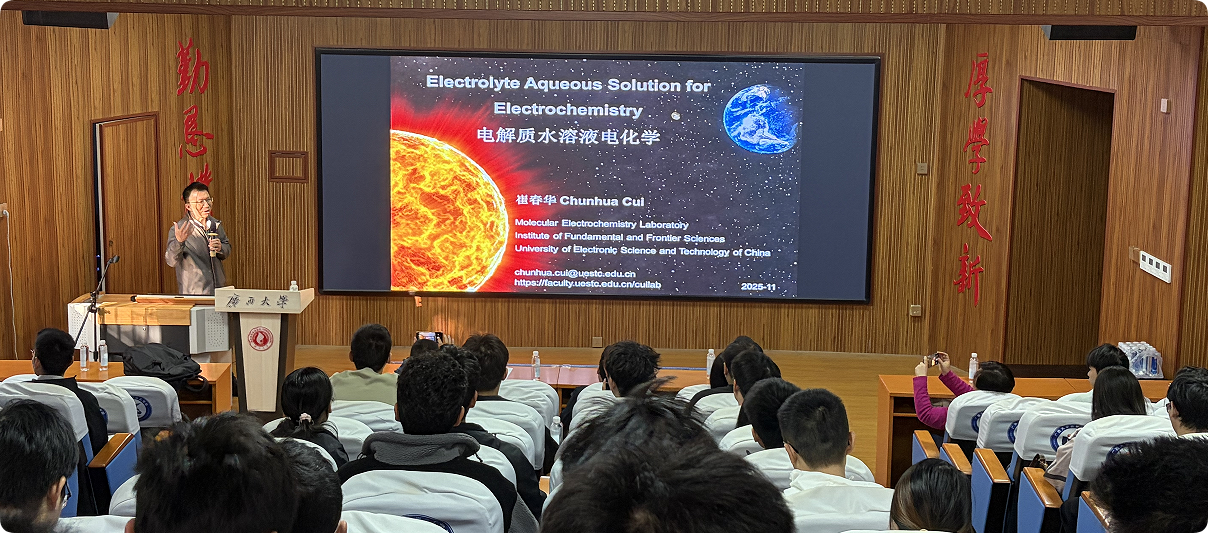 公司举办电解质水溶液电化学与电固转化专题学术报告